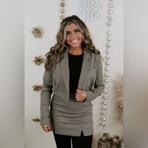 HOUNDSTOOTH CROP JACKET